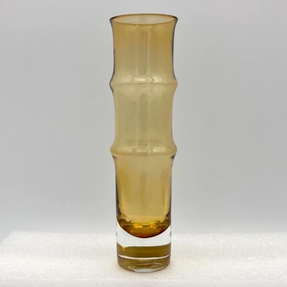 Elegant Amber Glass Vase